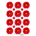 Crafteria Red Daisy Flowers UV DTF Sticker