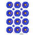 Crafteria Royal Blue Daisy Flowers UV DTF Sticker
