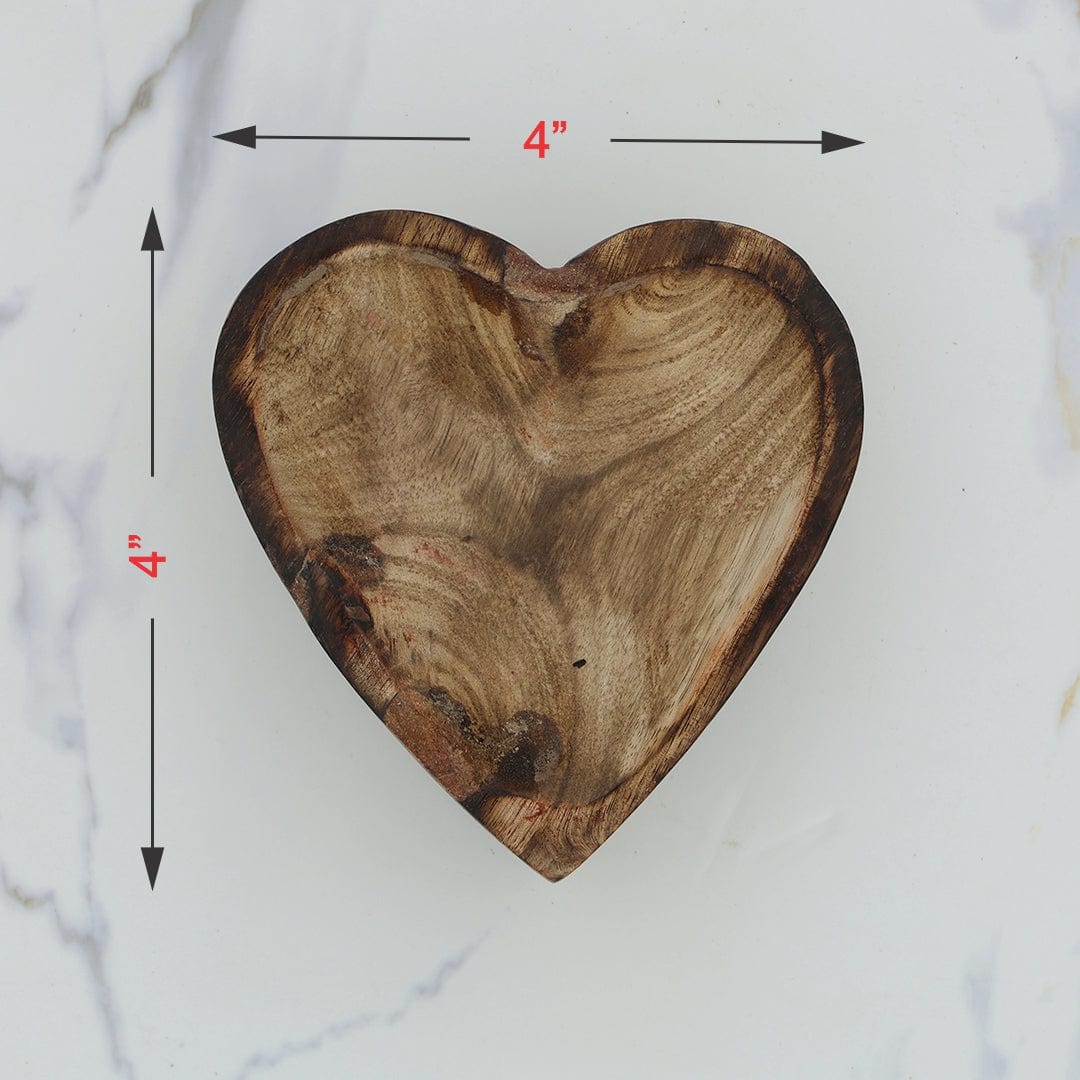 Crafteria 4 X 4 Wooden Candle Heart Bowl