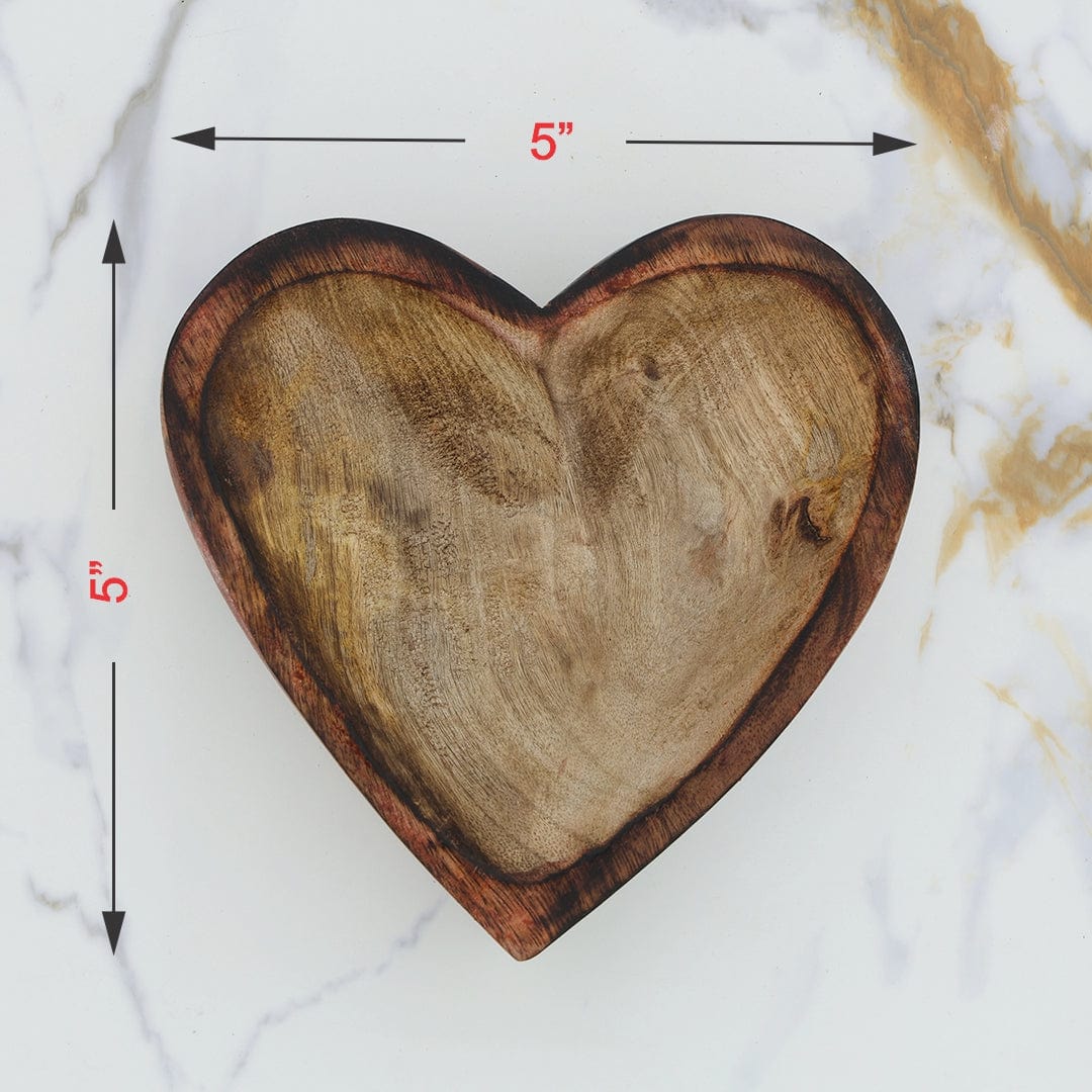 Crafteria 4 X 4 Wooden Candle Heart Bowl