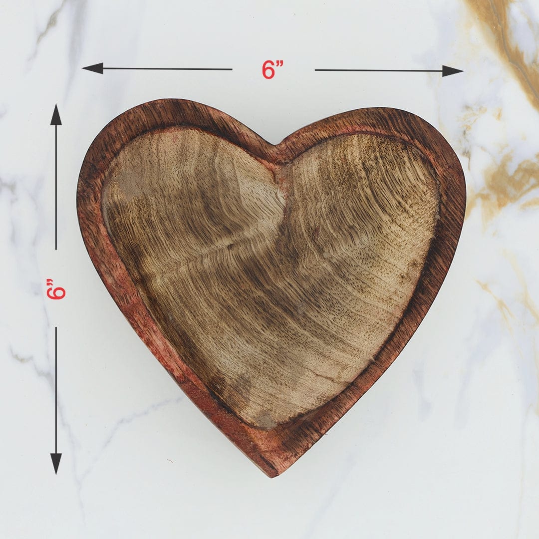 Crafteria 6 X 6 Wooden Candle Heart Bowl
