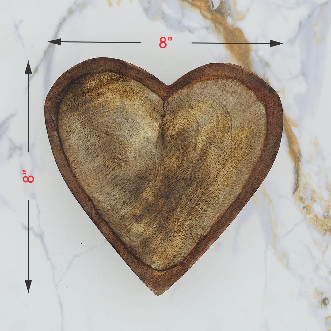 Crafteria 8 X 8 Wooden Candle Heart Bowl