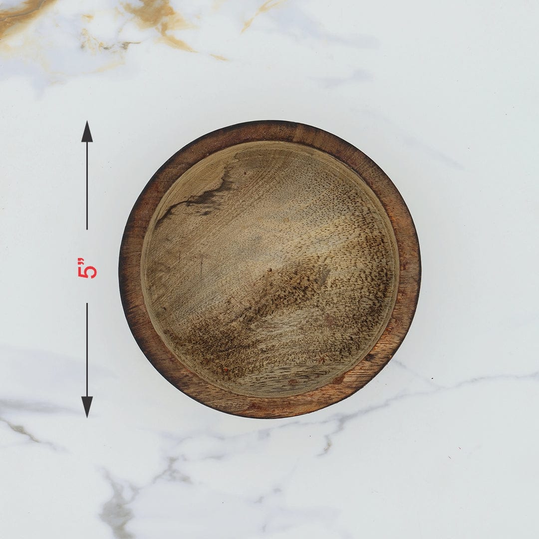 Crafteria 4 Wooden Candle Round Bowl
