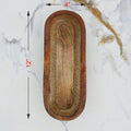 Crafteria 12 X 4 Wooden Candle Oval Boat Bowl