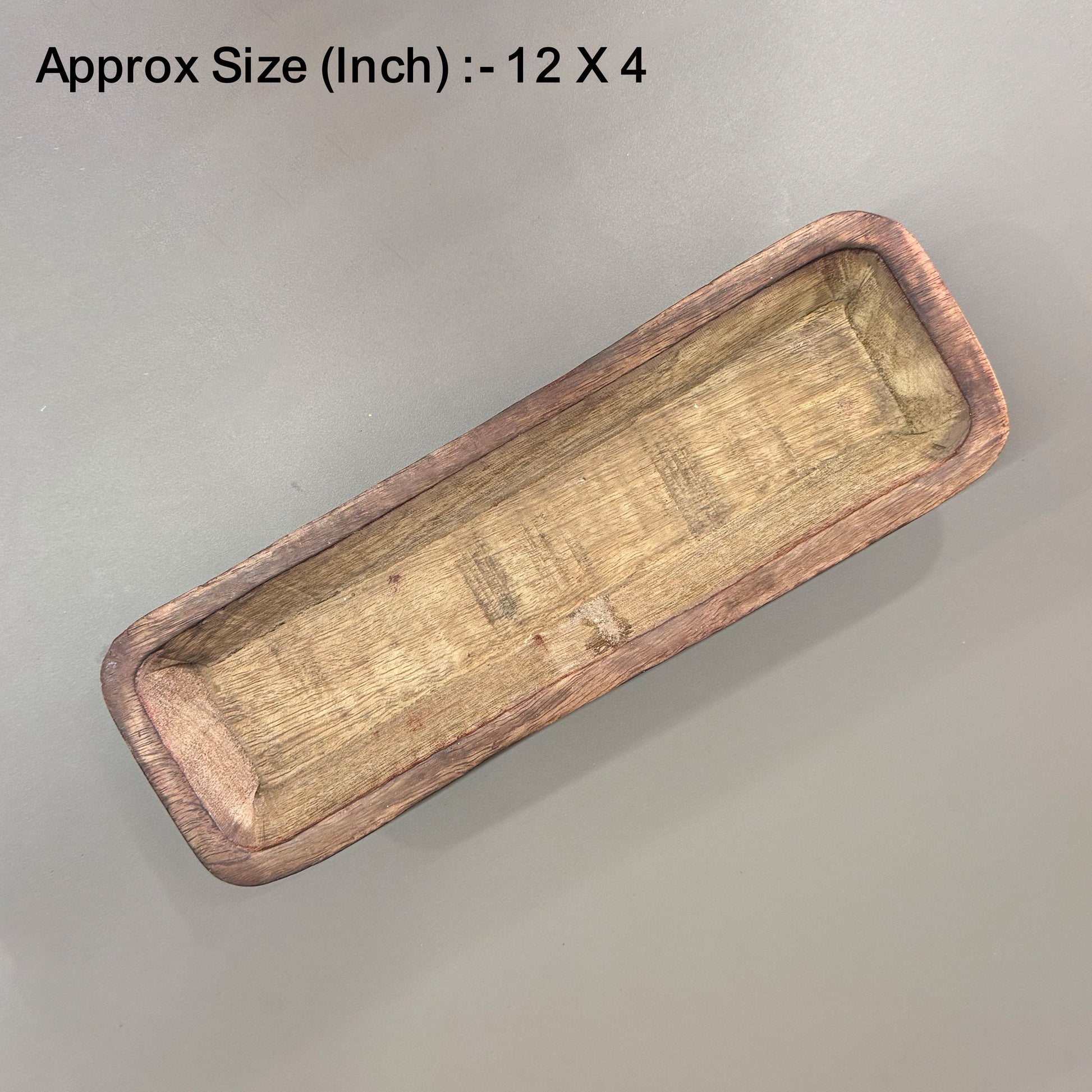 Crafteria 12 X 4 Wooden Candle Rectangle Boat Bowl