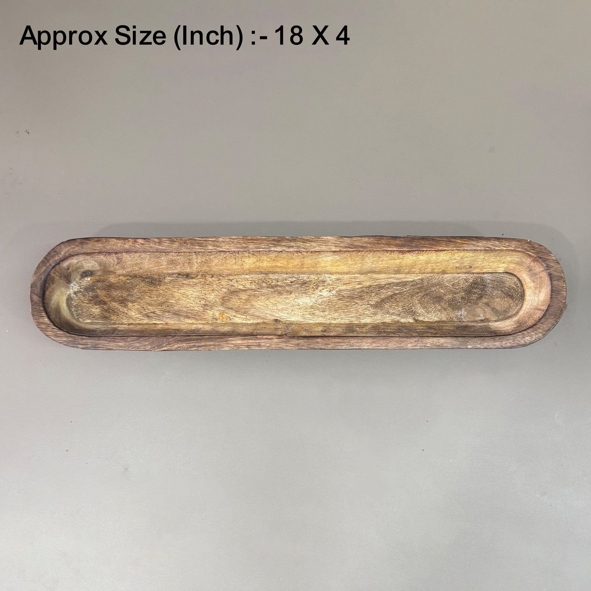 Crafteria 18 X 4 Wooden Candle Oval Boat Bowl