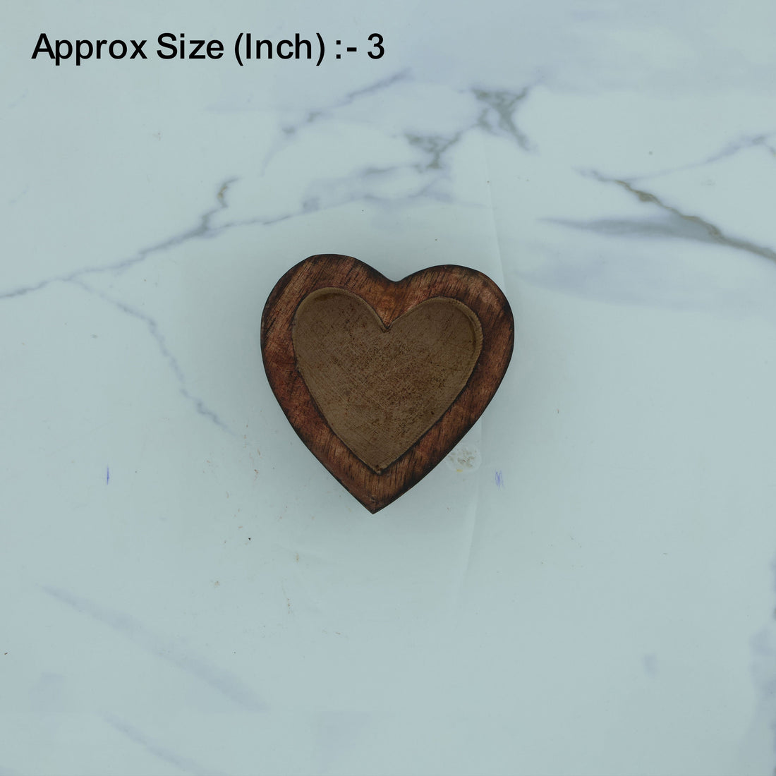 Crafteria 3 X 3 Wooden Candle Heart Bowl