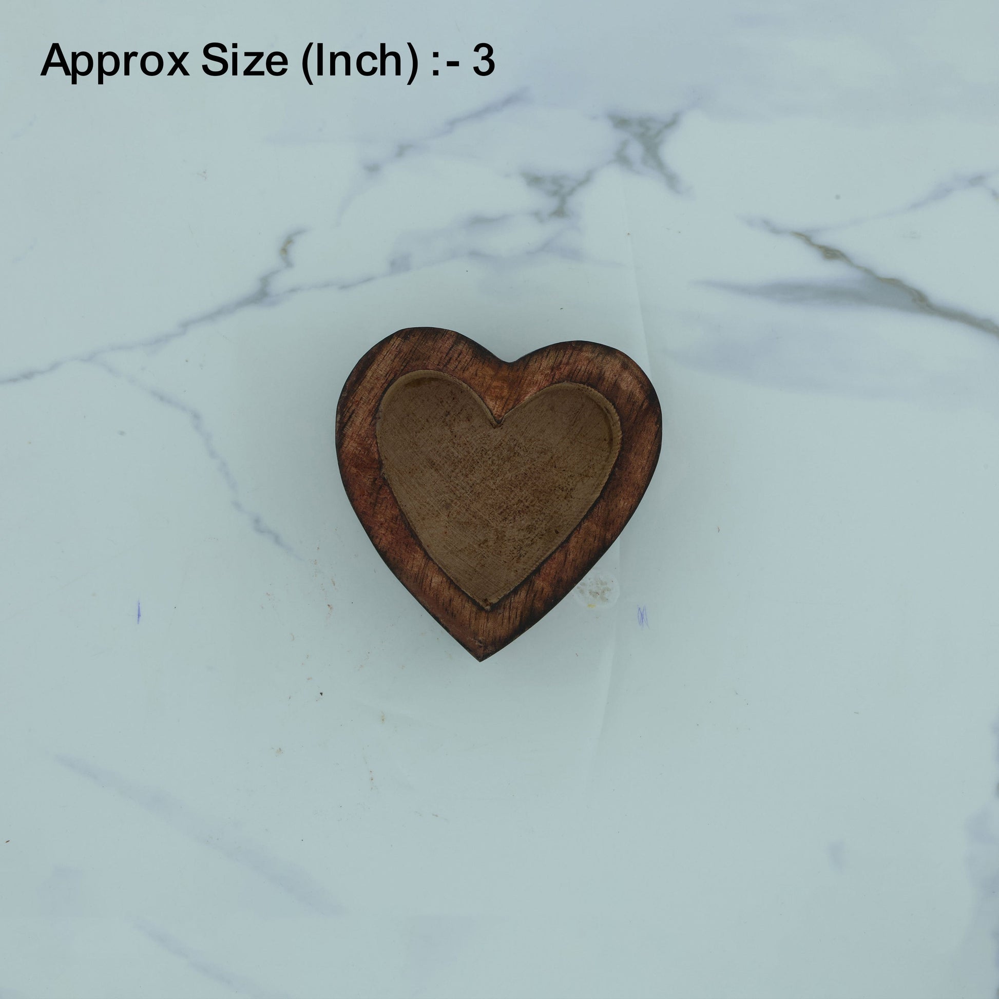Crafteria 3 X 3 Wooden Candle Heart Bowl