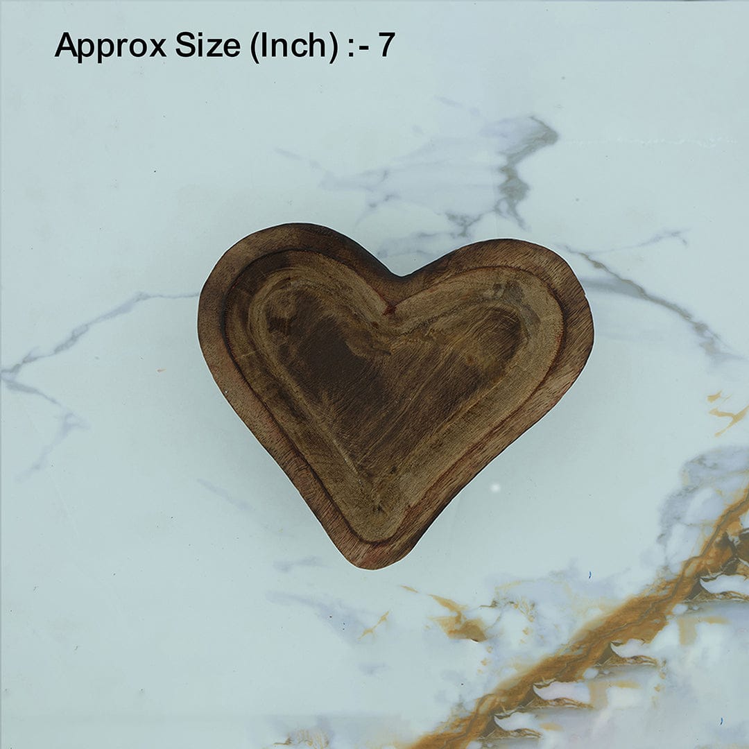 Crafteria 7 X 7 Wooden Candle Heart Boat Bowl