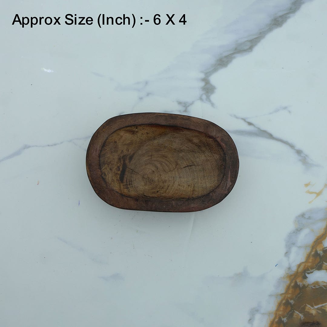 Crafteria 6 X 4 Wooden Candle Oval Bowl