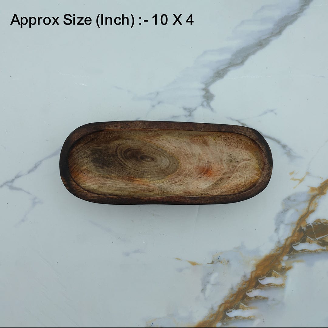 Crafteria 10 X 4 Wooden Candle Oval Bowl