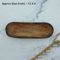 Crafteria 12 X 4 Wooden Candle Oval Bowl