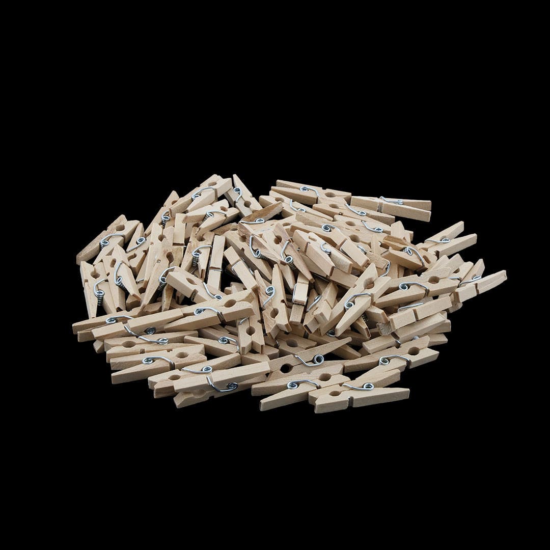 Crafteria 2.5Cm Natural Wooden Clip