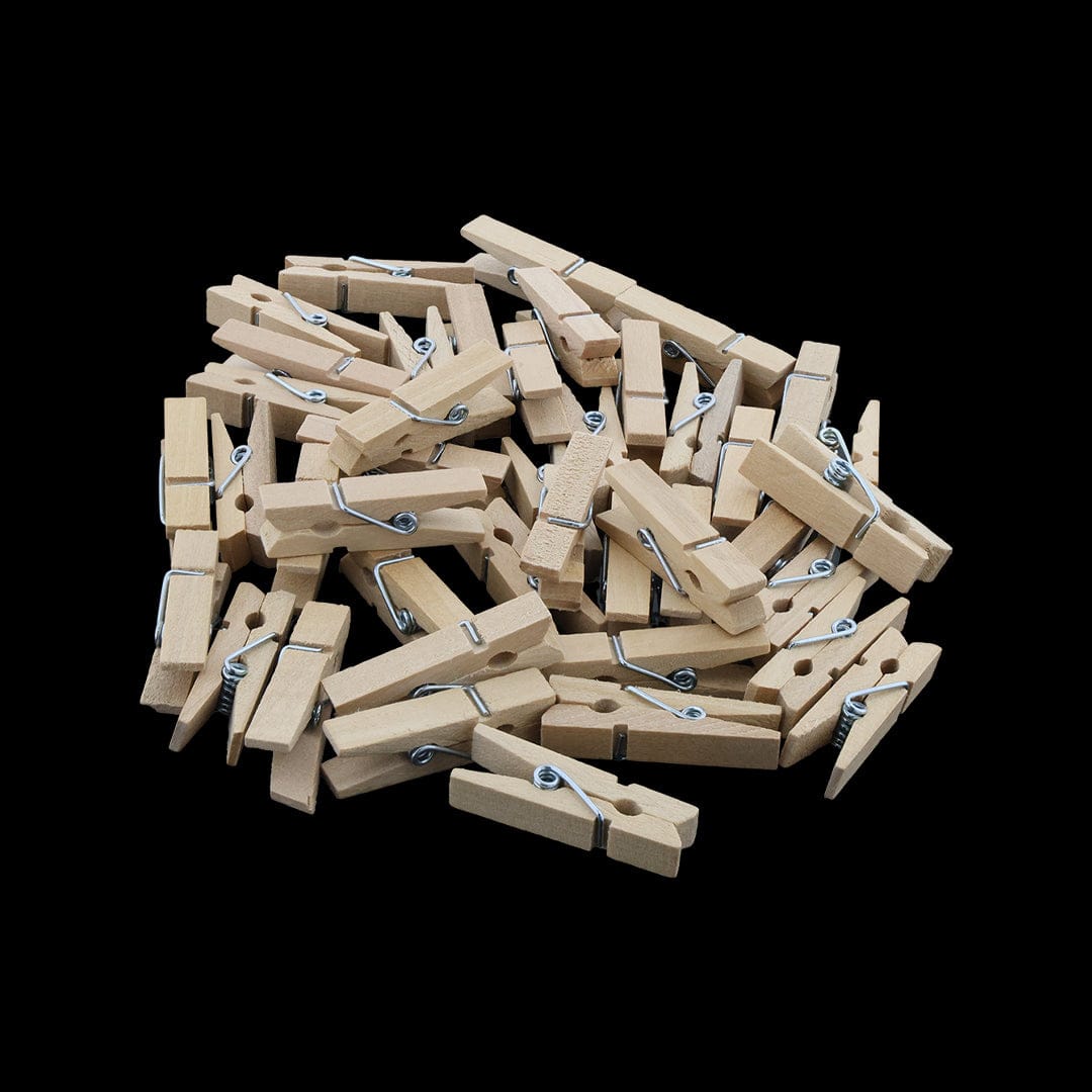 Crafteria 2.5Cm Natural Wooden Clip