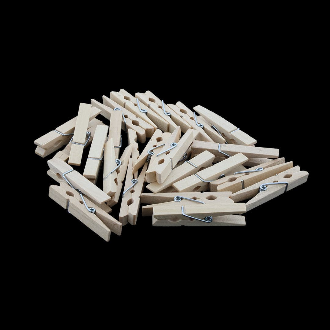 Crafteria 2.5Cm Natural Wooden Clip (20Pcs)