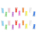 Crafteria 3Cm Multi Colour Wooden Clip
