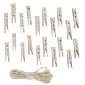 Crafteria 2.5Cm Natural Wooden Clip (20Pcs)