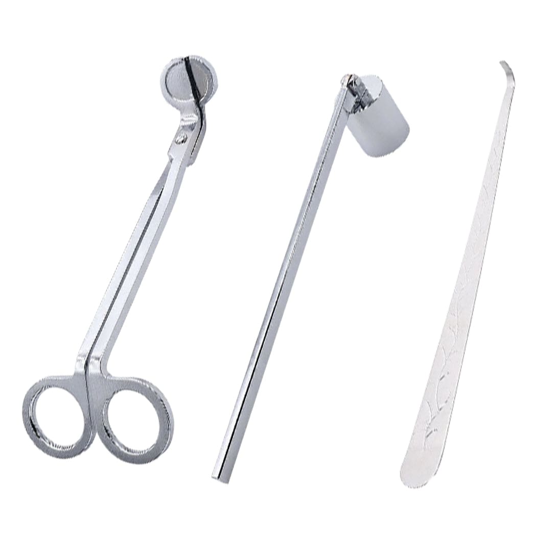 Crafteria Candle Gold 3-in-1 Candle Accessory Set – Trimmer, Dipper & Snuffer