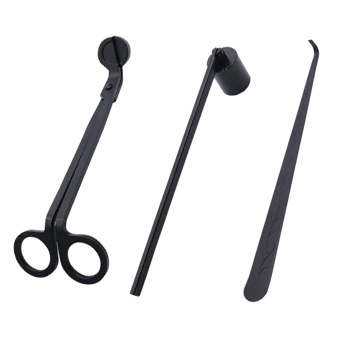 Crafteria Candle Black 3-in-1 Candle Accessory Set – Trimmer, Dipper & Snuffer