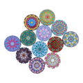 Crafteria 12 Pcs Marble Pattem Candle Display Jar