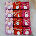 Crafteria 12 Pcs Square Shape Sweet Love With Bow Tin Jar