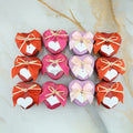 Crafteria 12 Pcs Heart Shape Best Wishes Tin Jar