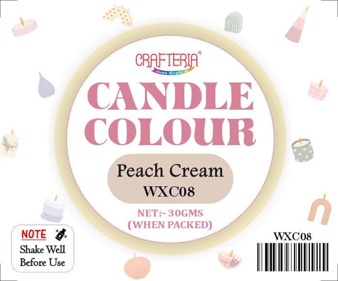 Crafteria Peach Cream Candle Colour