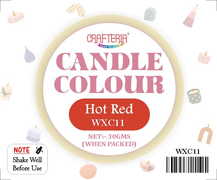 Crafteria Hot Red Candle Colour