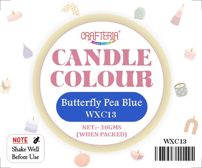 Crafteria Butterfly Pea Blue Candle Colour