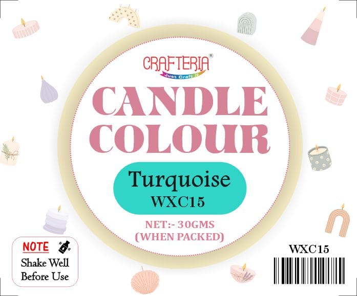 Crafteria Turquoise Candle Colour