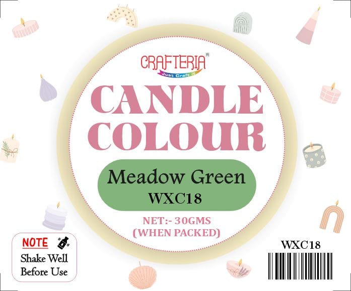 Crafteria Meadow Green Candle Colour