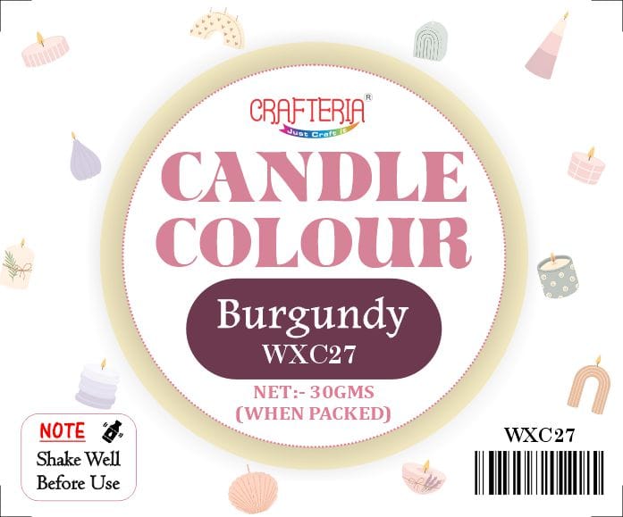 Crafteria Burgundy Candle Colour