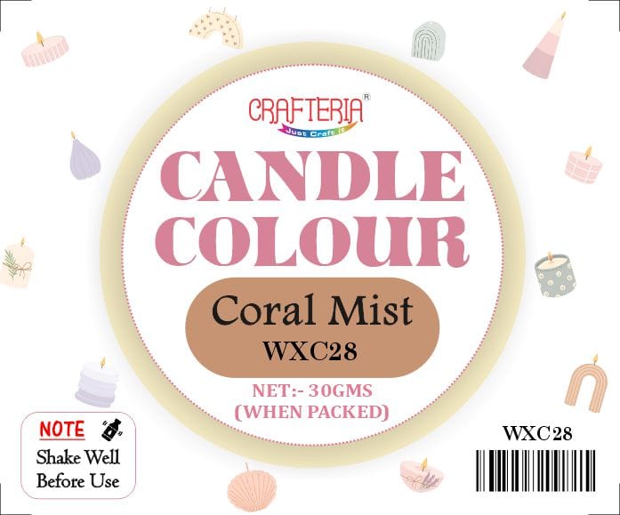 Crafteria Coral Mist Candle Colour